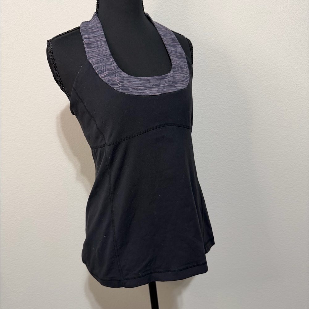Lululemon Athletica Black and Gray Tank Top with built in bra